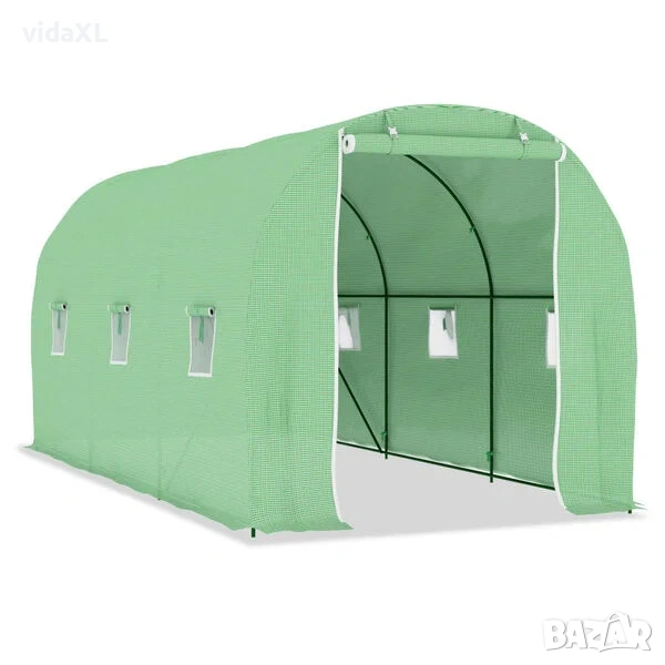 vidaXL Оранжерия 9 м² 4,5x2x2 м（SKU:48165）, снимка 1