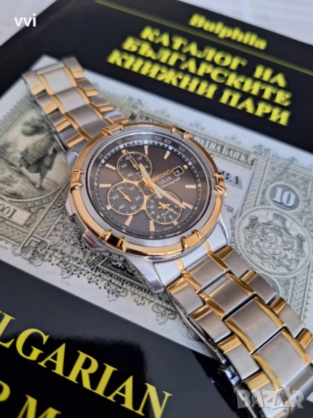 Мъжки часовник Seiko solar chronograph v172-OAJO, снимка 1