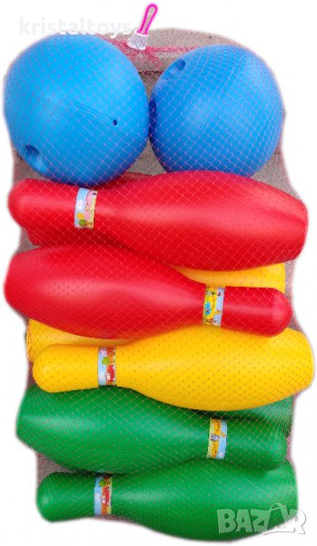 Детски спортен Комплект за Боулинг с десет кегли и две топки - огромен, снимка 1