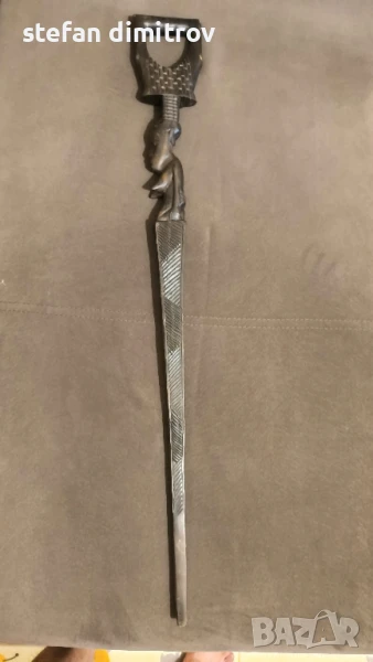 Африканска фигура от тиково дърво , снимка 1