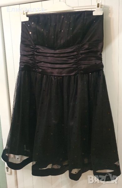 Дамска къса черна рокля , снимка 1