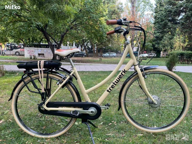 28 цола електрически алуминиев велосипед нов с оригиналното зарядно работи в перфектно внос, снимка 1