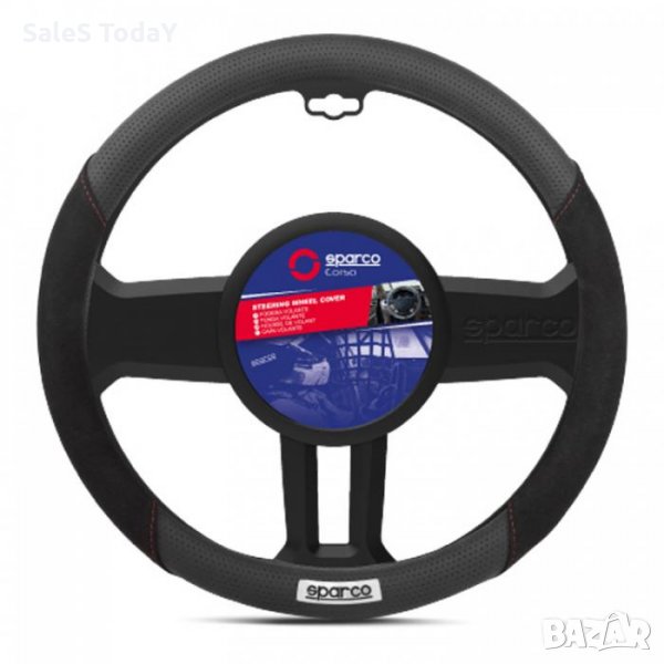 Калъф за волан SPARCO, 38см., червен, снимка 1
