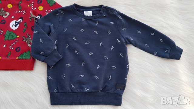 Детска Коледна блуза 9-12 месеца, снимка 4 - Бебешки блузки - 34874192