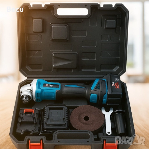 Акумулаторен безчетков ъглошлайф 