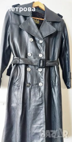 Кожено манто, от телешки бокс, с топла подплата, снимка 5 - Палта, манта - 49777990