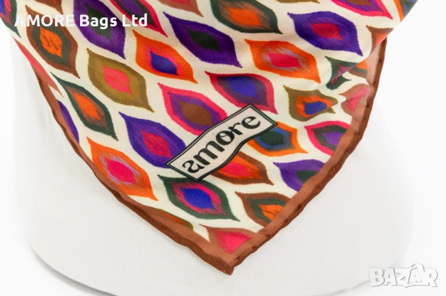 Елегантен дамски шал AMORE Paola, 90смх90см, снимка 5 - Шалове - 50657020