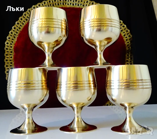 Бронзови чаши за ракия 80 мл.,релеф. , снимка 7 - Антикварни и старинни предмети - 51290718