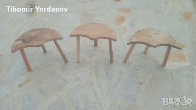 Трикрако столче -3 броя., снимка 11 - Антикварни и старинни предмети - 51500179