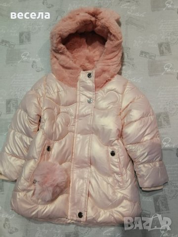 Детско зимно яке, розов цвят. Големини 1,2,3,4,5,години, снимка 3 - Детски якета и елеци - 42614582