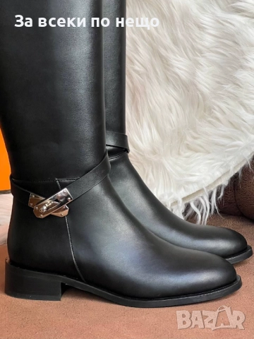 Hermes Дамски Черни Ботуши Хермес Код E807, снимка 3 - Дамски ботуши - 51477156