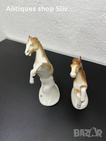Чифт статуетки на коне от порцелан Lippelsdorf. №5172, снимка 5 - Колекции - 44632383