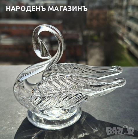 Edinburgh CRYSTAL - Великобритания - Кристален лебед за бижута кристална бижутерка , снимка 3 - Други ценни предмети - 53915950
