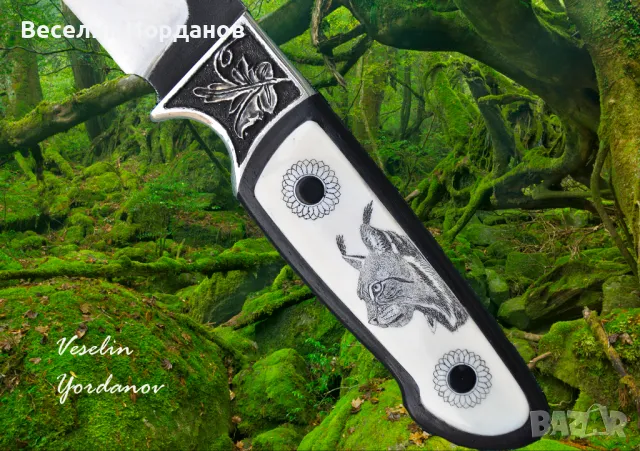 Ръчно изработени дамаскови авторски ножове, снимка 17 - Ножове - 49143393