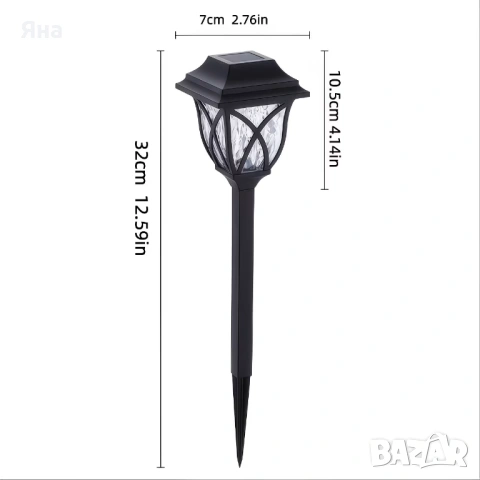 Соларни градински лампи в два размера 32см и 44см за вашата градина, соларна градинска лампа, снимка 13 - Соларни лампи - 54195069