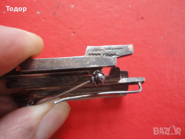 Уникална авторска  сребърна брошка висулка 925, снимка 5 - Колиета, медальони, синджири - 40680341