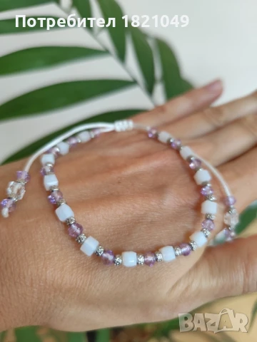 Летни блестящи гривни/колиета от кристали, снимка 18 - Гривни - 46604911