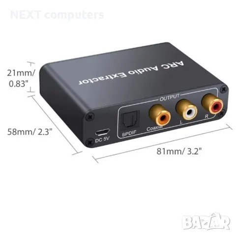 Цифров към аналогов аудио конвертор (DAC) HDMI към RCA,SPDIF,coaxial, снимка 9 - Други - 47902559