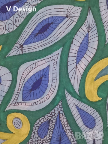 Абстрактна Картина "Морски спомен"- пано 23х30см