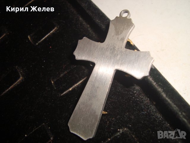 ГОЛЯМ НАГРЪДЕН СТИЛИЗИРАН КРЪСТ НЕРЪЖДАЕМА СТОМАНА АРТ ДИЗАЙН 19684, снимка 4 - Колиета, медальони, синджири - 32101872