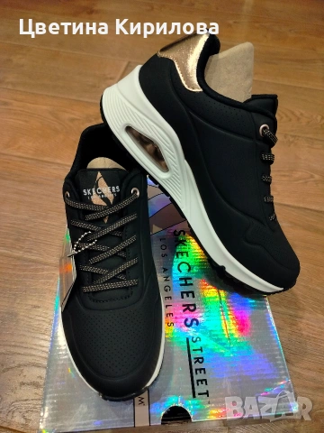 Дамски маратонки Skechers черни 35.5номер, снимка 4 - Маратонки - 54071062