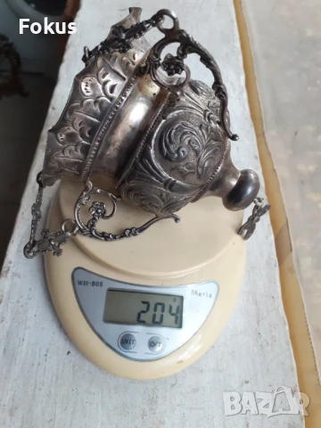 Уникално сребърно кандило религия кръст, снимка 6 - Антикварни и старинни предмети - 51043292