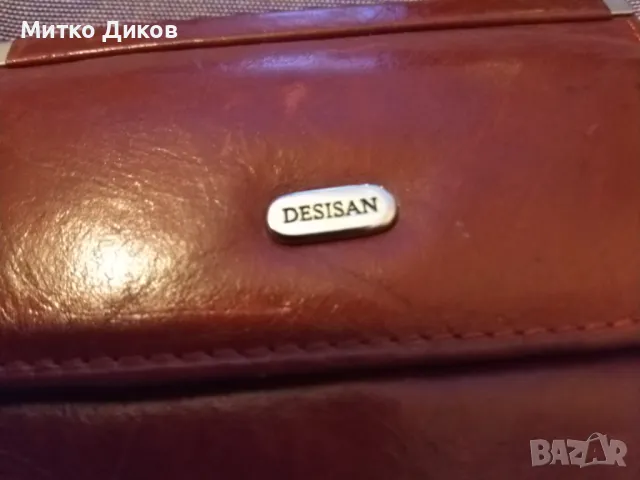 Портмоне марково на Десисан естествена кожа 100х100мм като ново, снимка 3 - Портфейли, портмонета - 49171928