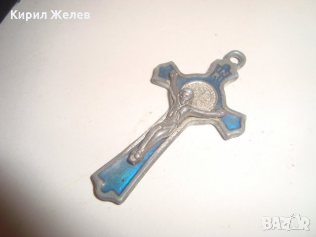 СТАРО КАТОЛИЧЕСКО ДВУСТРАННО РАЗПЯТИЕ КРЪСТ 16663, снимка 7 - Колиета, медальони, синджири - 30554976