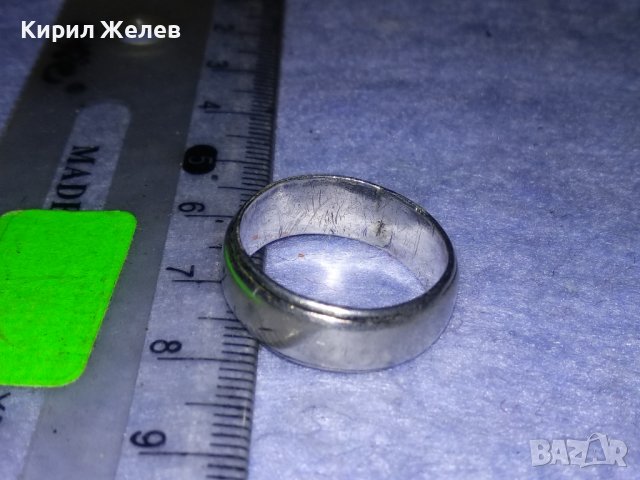 СТАРИННА МАСИВНА СРЕБЪРНА РЕТРО АР ДЕКО СТИЛ ХАЛКА ВИСОКА ПРОБА СРЕБРО ПРЪСТЕН РЪЧНА ИЗРАБОТКА 37823, снимка 12 - Антикварни и старинни предмети - 40762593