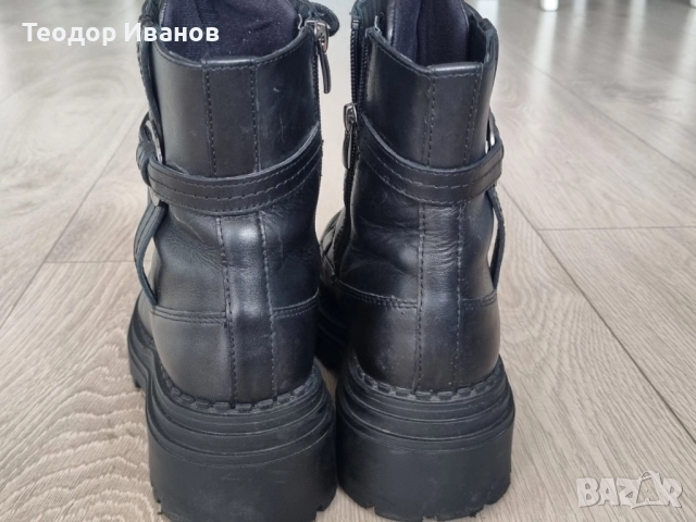 Дамски кубинки от естествена кожа, снимка 5 - Дамски боти - 52567637