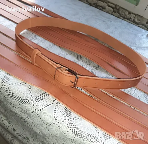 Ест. Кожа Мъжки колани с българска катарама , снимка 2 - Колани - 48527989