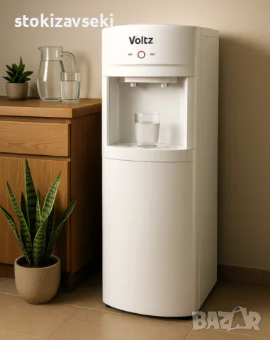 Диспенсър за вода Voltz, 65-420W\15°-90°C, с шкаф, с електронно охлаждане, снимка 1