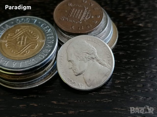 Монета - САЩ - 5 цента | 1994г., снимка 2 - Нумизматика и бонистика - 34251982