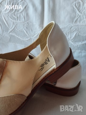 ЕСТЕСТВЕНА КОЖА денди стил, дамски елегантни обувки, снимка 6 - Дамски елегантни обувки - 39381438