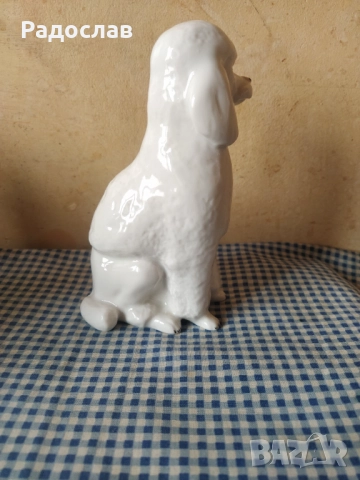 стара руска порцеланова фигурка Куче  ЛФЗ, снимка 4 - Статуетки - 51826061
