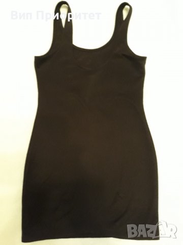 Черна лятна рокля VIENNA, изрязано деколте с презрамки , биопамук + еластан,стои перфектно по тялото, снимка 7 - Рокли - 37476619