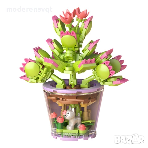 Kомплект строителни блокове, лего с 3D мотиви, цвете 172 броя, снимка 5 - Образователни игри - 52321980