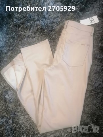 Нов Zara кожен панталон с цепки, размер 38(S/M), снимка 10 - Панталони - 42526902