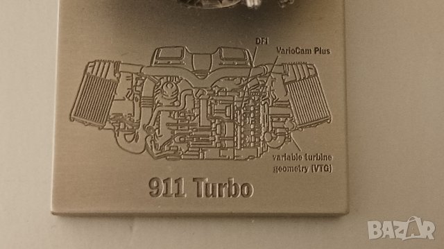 PORSCHE 911 TURBO.Миниатюрен модел на автомобилен двигател, преспапие. , снимка 10 - Други ценни предмети - 42032791