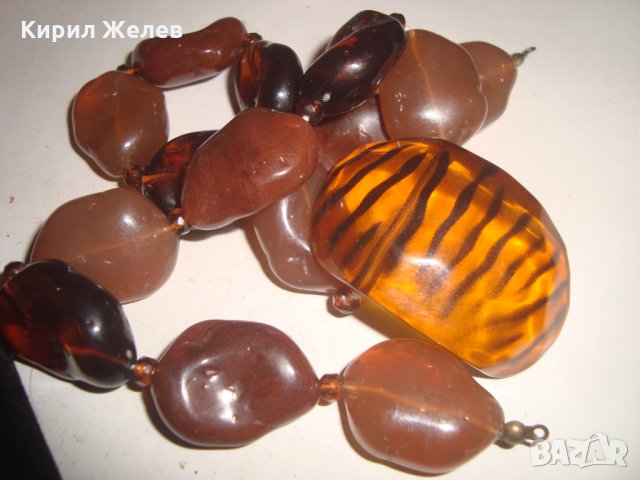 СТАРА ВИНТИДЖ ОГЪРЛИЦА КОЛИЕ от ТОПЕН КЕХЛИБАР КАТАЛИН 15039, снимка 4 - Антикварни и старинни предмети - 30695278