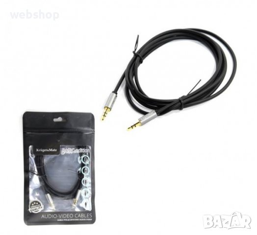 Кабел AUX професионален KRUGER-MATZ 3,5mm JACK(м) 3m, снимка 1