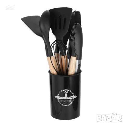 Комплект тенджери + подарък кухненски прибори розов, черен или зелен цвят DJ37+TV1316, снимка 13 - Прибори за хранене, готвене и сервиране - 54144015