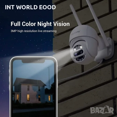 Blurams S21C 3MP WiFi Камера PTZ с двоен обектив 360° завъртане Blurams APP, снимка 5 - IP камери - 52063118
