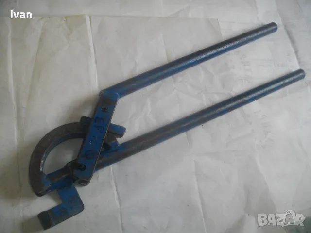 РЪЧЕН ТРЪБОГИБ 18мм Старо немско качество уред огъване метални дебелостенни тръби всякакви 65см/3 кг, снимка 4 - Други инструменти - 47757201
