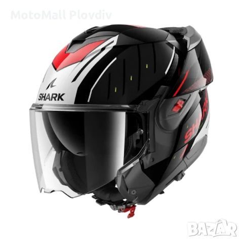 Каска Shark Oxo Rydger Black Silver Red, снимка 4 - Аксесоари и консумативи - 50582309