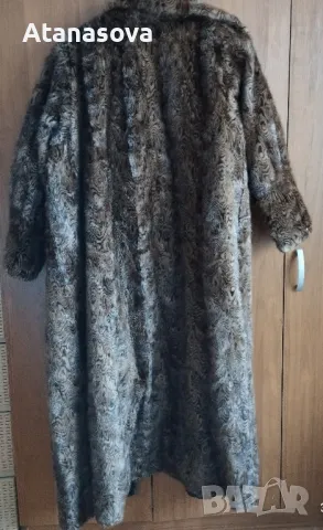 Продавам кожено макси палто с естествен къс косъм, снимка 9 - Палта, манта - 48163542