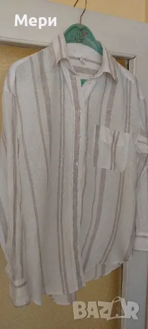 Дамска ленена риза H&M, снимка 2 - Ризи - 55825887