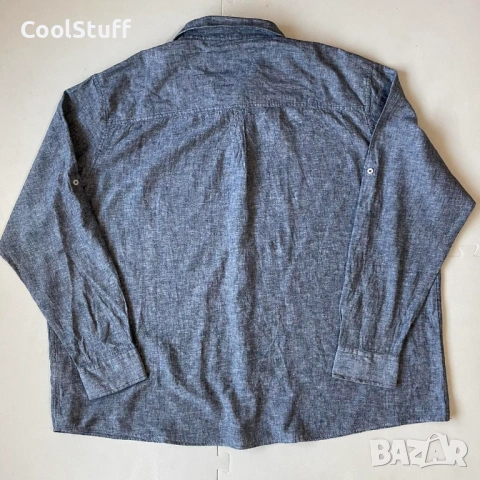 Мъжка Ленена Риза Livergy Размер 4XL, снимка 4 - Ризи - 53933232