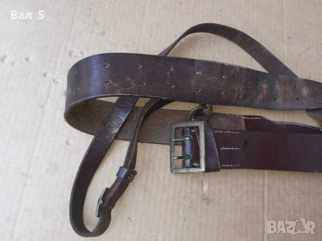Стар военен строеви офицерски колан с портупей , униформа, снимка 2 - Антикварни и старинни предмети - 50739402