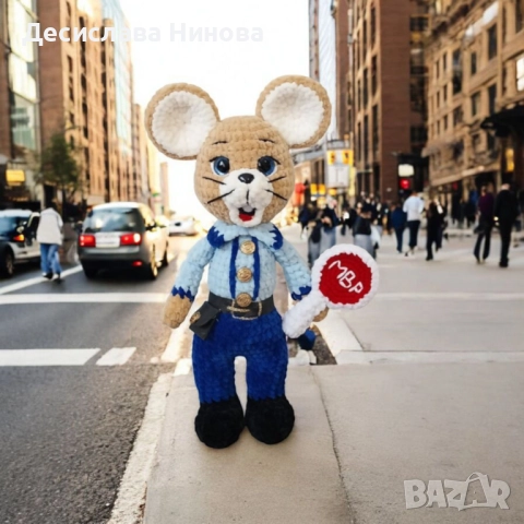 Сержант Плъхов-ръчна изработка, снимка 5 - Плюшени играчки - 47275258